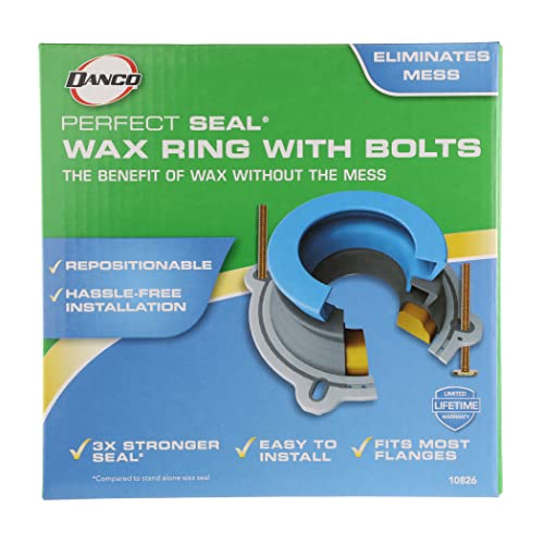 Danco Perfect Seal Toilet Wax Ring with Bolts (10826X) - size: 1 Pack, style: Wax Ring with Bolts