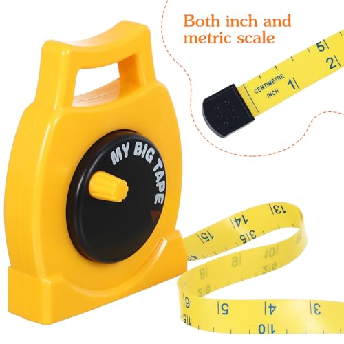 2Pack Kids Measuring Tape Retractable Tape Measure with Inch&Centimeter Kids Measuring,Ages 3+,Retractable Toy, 3. 3ft,Construction Toy,Back to School for Toddlers,Height Measurement Counting Tool