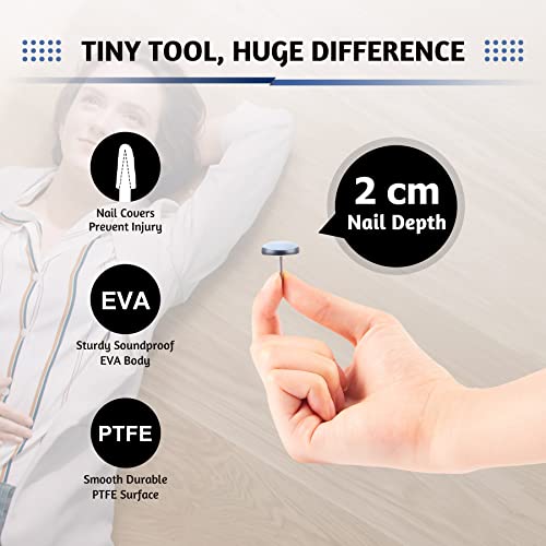CO-Z 40 Pack Nail on Furniture Sliders, 0.75? Chair Glides, Chair Leg Floor Protectors for Hardwood Floor, Furniture Pads for Dining Chair Cabinet Table Legs, Moving Pads for Wooden Furniture