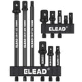11-Piece Impact Socket Adapter Set, 1/4-Inch Hex Shank, 1/4" 3/8" 1/2" Impact Socket Driver Set, Drill Sockets Extension Bit, Sockets Driver Adapter, Drill Extension with Holder - style: Impact Socket Adapter Set