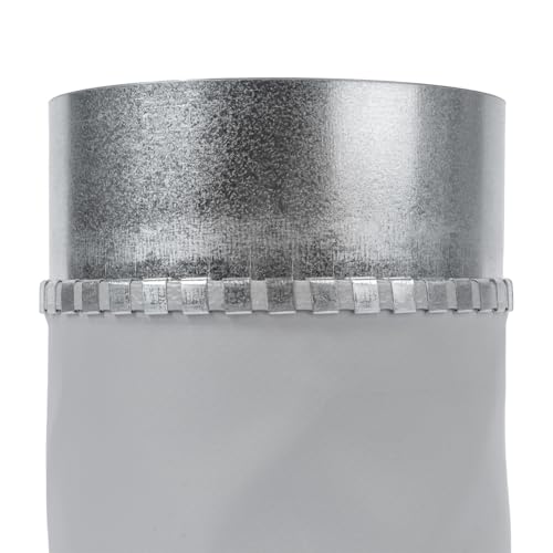 Repa Market 4" Inch Flexible Male Fit Duct Connector – Galvanized Steel Round Pipe Extender for Spiral Ducts – Vibration & Noise Reduction Coupler for HVAC Systems, Exhaust, and Dryer Vent Connections - size: 4" Inch