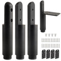 4 Pack Adjustable Furniture Support Legs Stand Black 3.3-4.5 Inch Coffee Table Legs Extenders Dresser Feet Cabinet Feet Replacement L-Shape Desk Leg - color: Black, size: 3.3-4.5 inch(4pcs)