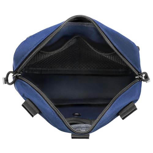 FRTKK Tactical Molle Admin Pouch Utility Laser Cut EDC Tool Pouch Bag Horizontal Modular Pouches Include US Flag Patch and Keychain - color: Blue