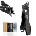 DEOU Ingrown Toenail Clippers with Nail File, Premium Stainless Steel Oblique Cutter, Anti-Splash One-Piece Casting, Manicure Tool with Keyhole, Gift Box for Thick/Hard/Fungal Nails - color: Black Diagonal Scissors