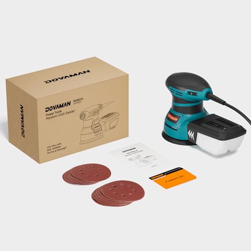 DOVAMAN Orbital Sander, Up to 13000 rpm, 3A Random Orbit Sander, - color: A-blue