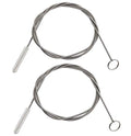 ICEYLI 2 Pack 60 Inch Long Pipe Cleaner Flexible Tube Cleaning Brush | Sunroof drain cleaning tool,Stainless Steel, Kitchen Drain Tube Cleaning,Sink Fridge Skinny Pipe Drain Dredge