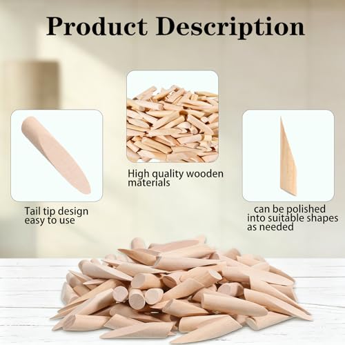 200 Pack Solid Pine Wood Pocket Hole Plugs 3/8 Inch Pocket Screw Hole Plugs for Pocket Hole Jig Woodworking Furniture Cabinet DIY Projects