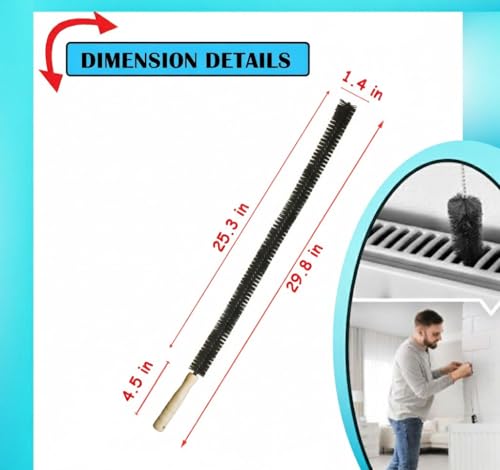 4-Pack Dryer Vent Cleaner Kit - Long Flexible Dryer Lint Brush & Refrigerator Coil Cleaner - Multi-Use Radiator Brush & Lint Trap Cleaning Tool for Fire Prevention - size: Full (Pack of 2)
