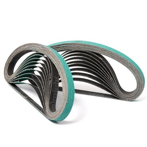 20 Pcs 1/2" x 18" Premium Zirconia Sanding Belts for Belt Sander, 120 Grit - size: 20 pcs - 120 Grit
