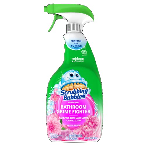 Scrubbing Bubble Bathroom Grime Fighter, Floral Fusion Scent, 32 oz Spray Bottle - size: 32 Fl Oz (Pack of 1)