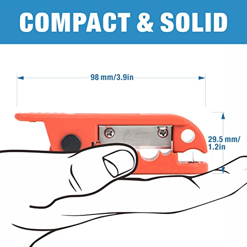 iCrimp ICP-240 Cable Stripper for AWG 12 to 4/0 Round Cables, Radial Wire Stripper with 2 Extra Blades (Pack of 2) - size: 3.9 x 1.2 inch (Pack of 2)