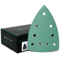 Serious Grit - 4" x 6" Delta P80 Grit Sanding Sheets - 50 Pack Box | Fits Festool DTS 400 & Mirka DEOS Delta Sanders - Heavy-Duty Hook & Loop Wet/Dry Film Sandpaper for Detail Work - size: 80 Grit