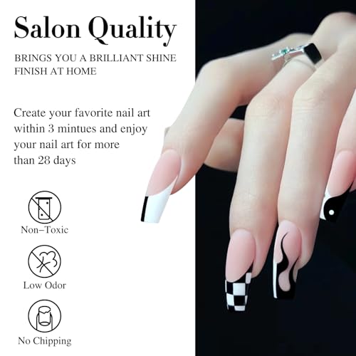 Double Rhythm 15ML Gel Nail Polish Pure Sheer Same Color Same Bottle Soak Off Gel Polish Art Manicure Salon DIY at Home for Women (Black-A1015) - color: Black