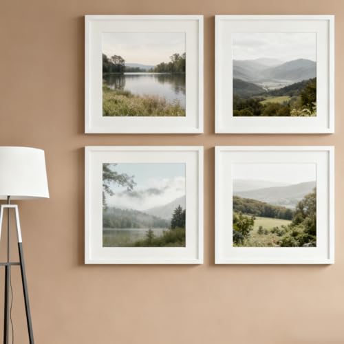 24 Pairs (48 Packs) Picture Hanging Strips Heavy Duty, Easy Removal Wall Hangers Without Nails, No Damage Hole Renter Friendly Kits for Frame, Decor & Poster, Large Hook-and-Loop Strip