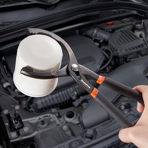 Spurtar 12'' Oil Filter Pliers Adjustable Oil Filter Wrench Universal - size: 12" Pliers: 2-1/2" - 4-1/2"