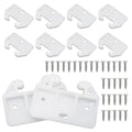 10pcs White Plastic Drawer Slides, 5 Holes Drawer Track Guides - size: 5 Holes