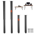 VEVOR Adjustable Table Legs, 24-40 in Square Steel Furniture Legs, 1200 lbs Max Load Heavy Duty, Quick Installation, Ideal for Home Office Desk DIY, Coffee Dinner Bar Tables, Workbenches, 4 PCS, Black - size: 3.9 x 3.9 x (23.6-40) in