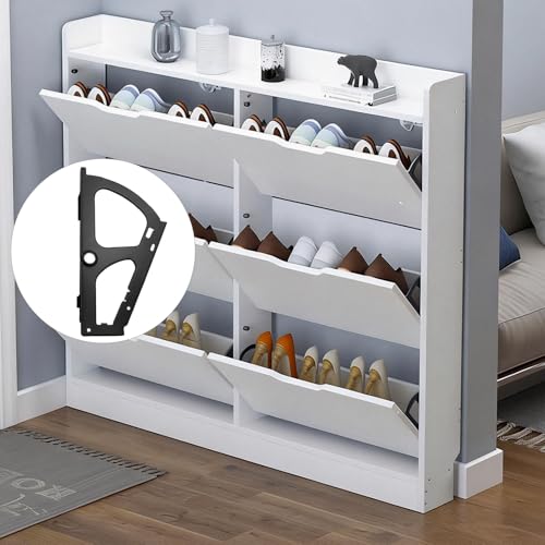 Bivethoi 4 Pcs Shoes Drawer Cabinet Hinges, 1 Layers, Black - size: 1 Layer(Black)
