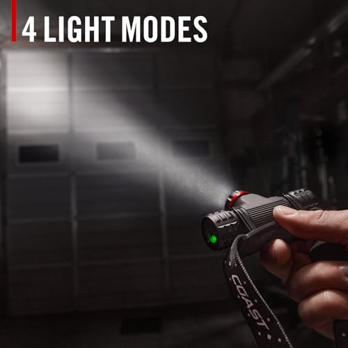 Coast XPH30R 1200 Lumen USB-C Rechargeable Dual Power Headlamp with Twist Focus Beam and Magnetic Base, 4.37 oz. - Black - color: Black
