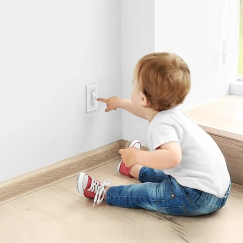 Wall Switch Guard, Child Proof Light Switch Cover Guard | Toggle Style | Light Switch Protection | Keep Toggle Switch in On or Off Position | 2 Pack, White - size: 2 Pack