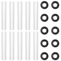 10 Sets Garage Door Hinge Quiet Roller Sleeves, Roller Door Rollers Shaft Nuts Sleeves Garage Doors Quiet Hinge Sleeve Shaft Gaskets 11mm Id 80mm Length Rollers Shafts Nuts Bearing Gaskets for Cars RV