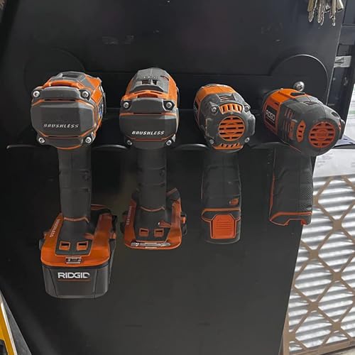 MUTUACTOR Power Tool Organizers and Storage Garage Drill Drivers Shelves Magnetic Mount 4 Slots,Heavy Duty Magnetic Racks and Shelving Utility Storage Holder for Garage Warehouse - style: Power Tool Organizer 4 Slots