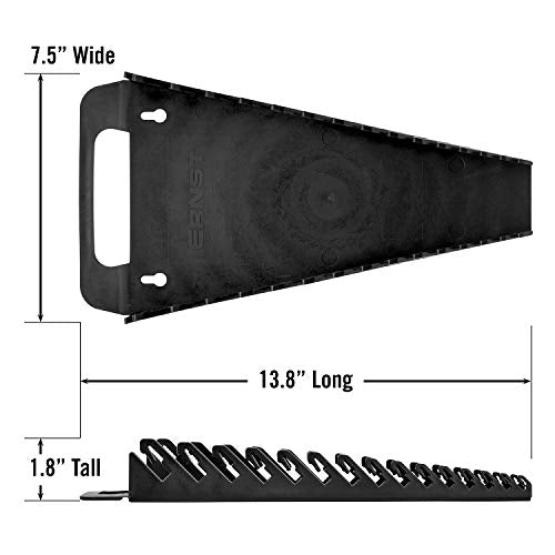 Ernst Manufacturing 5089 Wrench Gripper - Ergonomic Design, Holds 1/4" to 1 1/8" and 6 to 20 mm Wrenches, Portable 15 Tool Capacity, Black - color: Black, style: 15 Tool
