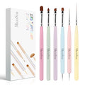 MelodySusie Nail Art Brushes Set, 6pcs Nail Art Design Pen Painting Tools - color: Color, size: 6