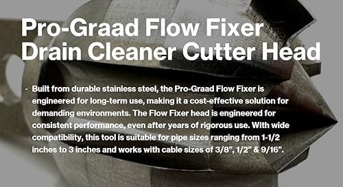 Flow Fixer Drain Cleaner Cutter Head 1-1/4", Ball, for 1-1/2" - 3" Pipes - style: 1.2" (for 1-1/2" Pipes) Drain Cleaner Cutter Head