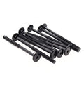 cSeao 10 Pack 1/4"-20 100mm Allen Head Joint Connector Bolts, Hex Socket Head, Black, 4 Inches Futon Screws, Half Thread 57mm
