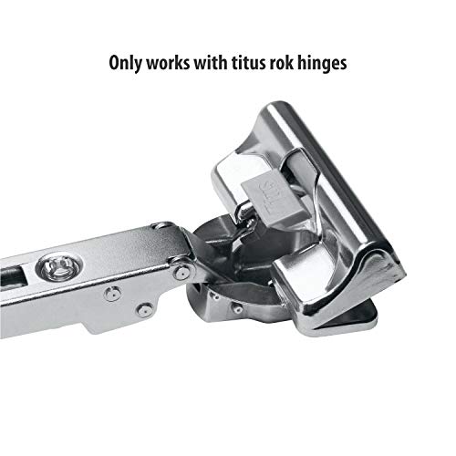 Titus Rok T-Type Glissando TT Snap On 110, 120 Degree Soft Close Cabinet Hinge Damper Adapter Add on TSC110A European Made for Titus Rok Hinges Only (10, Soft Close Adapter Add On)