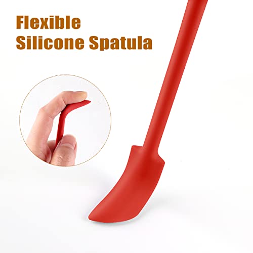 Silicone Spatula Set 6Pcs, Mini Jar Scraper for Makeup & Food - color: Color #2