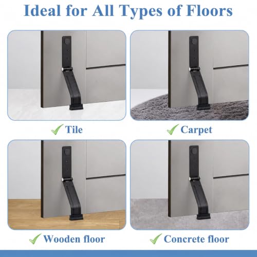Metal Kickdown Door Stopper for Bottom of Door - style: 1 Pack