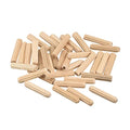 uxcell Wooden Dowel Pins 36pcs 4x20mm(5/32" x3/4") Fluted Beveled Ends Wood Dowel Pegs Kiln Dried Hardwood for Woodworking Furniture Shelf - size: 4x20mm