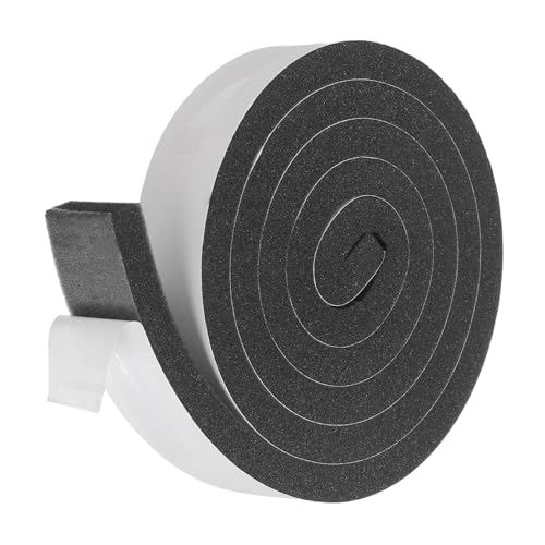 uxcell Weather Stripping Door Seal, 1-9/16" x 9/16" x 6.5 Ft Adhesive Foam Tape Seal Soundproof Insulation Strips for Door Frame Window Gaps (1 Roll, 6.5 Feet) - size: 1-9/16" x 9/16" (6.5 Ft)