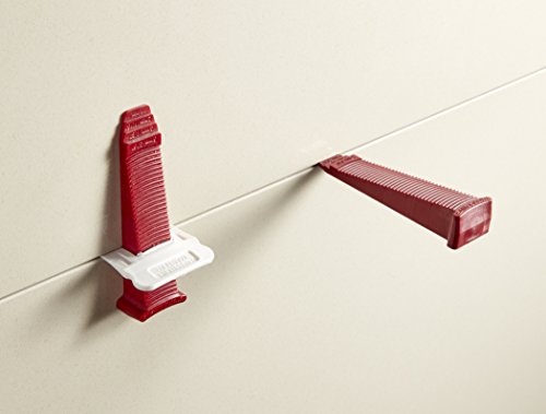 T-Lock PERFECT LEVEL MASTER Professional Anti lippage Tile Leveling System - Spacers Only - Red Wedges Not Included and Sold Separately (500, 2mm) - size: 2mm