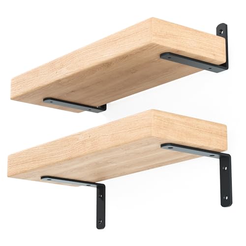 4Pack 5inch Shelf Brackets, Black Floating Shelf Bracket - size: 5inch, style: 4PCS