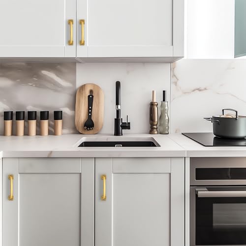 30 Pack Kitchen Cabinet Handles 3-3/4 Inch Hole Center Gold Cabinet Pulls - color: Gold, size: 3-3/4 Inch Hole Centers
