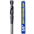 5/8 Drill Bit for Metal and Hardened Steel, M35 Cobalt 1/2 Inch Reduced Shank Industrial Grade Heavy Duty Drill Bit, with Index Storage Case - size: 5/8 in