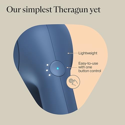 TheraGun Therabody Relief Massage Gun | for Daily Comfort | 3-Speed | Navy - color: Navy - 3 Attachments