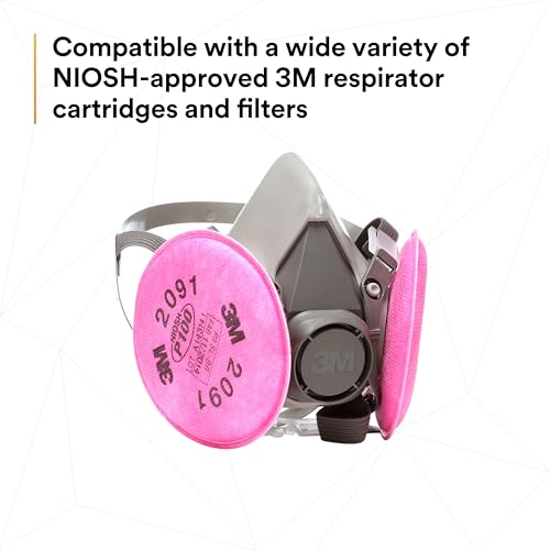 3M Half Facepiece Reusable Respirator Assembly Kit 6391, Large, 1 Kit