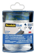ScotchBlue Tape and Plastic with Dispenser, 24 Inch Wide, PT2093-24-S - size: 24" Width, style: With Dispenser
