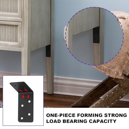 20Pcs Corner Braces,3x3x1.5 Black L Brackets,Right Angle Bracket - size: 3X3X1.5''
