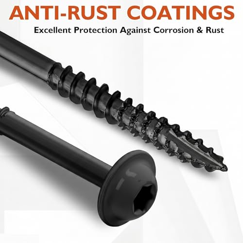 Frienda 2 Pound White Cabinet Screws Bulk #8x2-1/2'' Approx. 223 Pcs - color: Black, size: #8x2-1/2 Inch