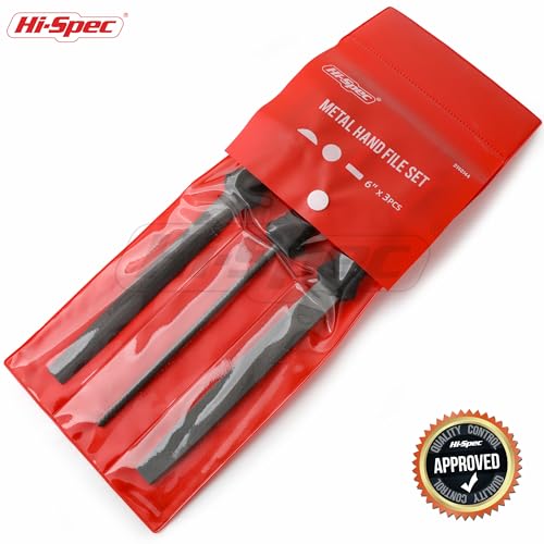 Hi-Spec Metal Hand File Tool Set for Wood, Metal and Craft Work with Case - size: 3 pieces