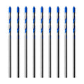 10PCS 1/8" Solid Carbide Drill Bit Set, Masonry Drill Bits, Concrete Drill Bits for Glass, Tile, Brick, Cement, Plastic, Wood - size: 1/8"-10PCS