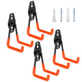 4 Pack Garage Hooks Heavy Duty - Supports 100 lbs(Orange) - size: 4 Pack