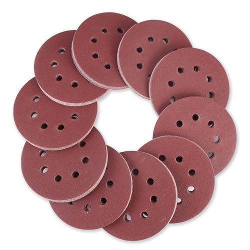 WORKPRO Sanding Discs, 5-Inch 100 Grit 8-Hole Hook and Loop, 100 Pack - style: 100PCS 5 Inch 100 Grit
