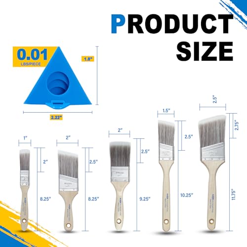 KATA 36PC Painter's Pyramids with 5 Paint Brushes for Cabinet Door Painting - color: Painter's Pyramids+5 Brushes Blue