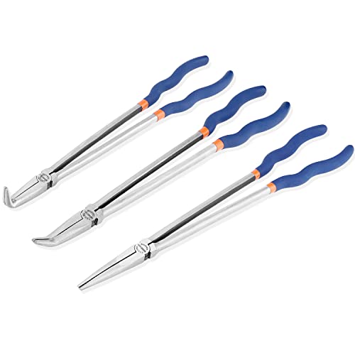 16'' Extra Long Needle Nose Pliers for Narrow and Limited Spaces - style: 16'' 45 Degree Angle